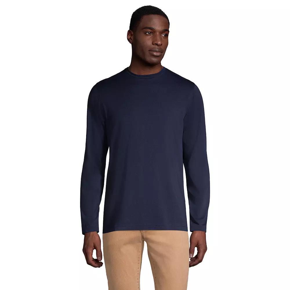 Big & Tall Lands' End Long Sleeve Classic-Fit Supima Tee, Men's, Size: 4XB, Radiant Blue Product Image