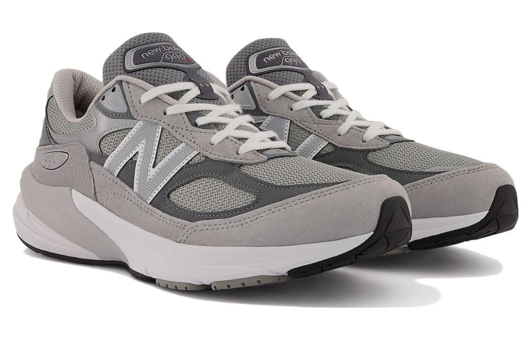 NEW BALANCE Grey Low Top Sneakers With Logo Detail In Suede And Tech Fabric Man Product Image