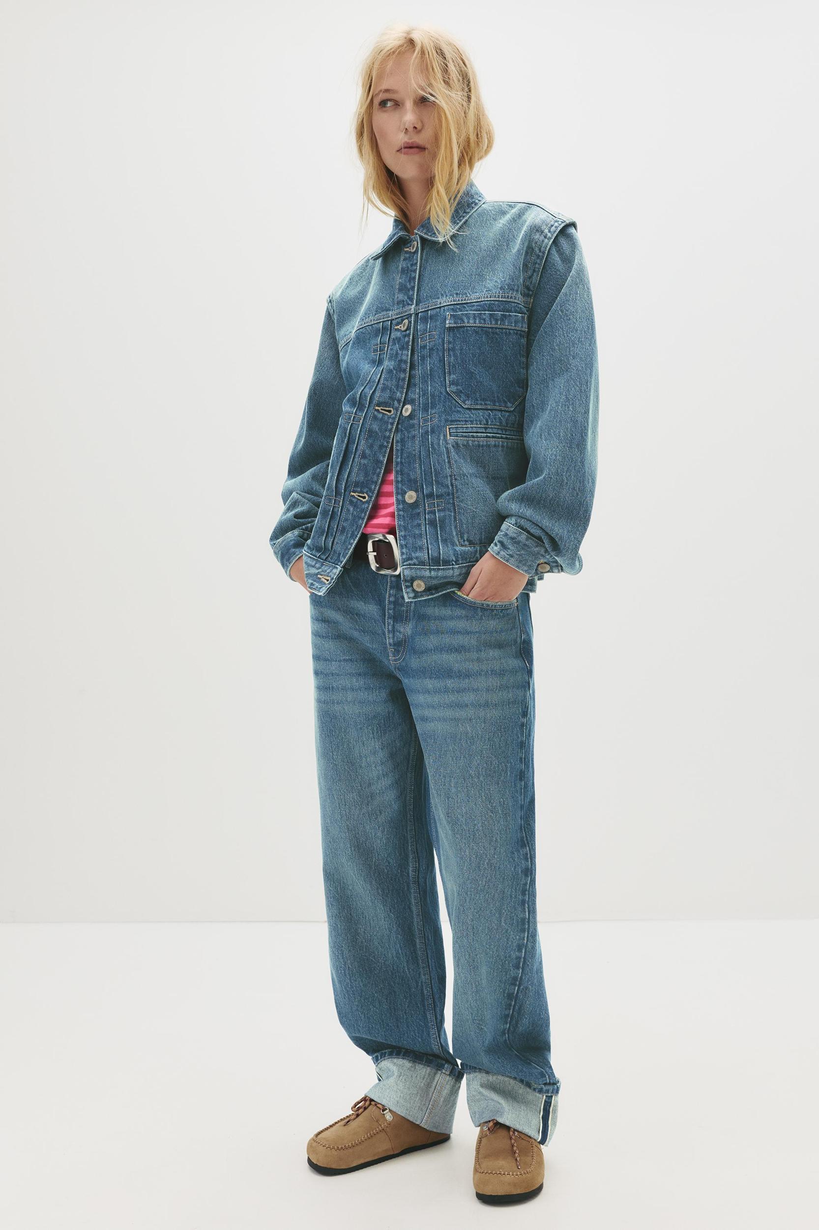 Denim trucker jacket Product Image