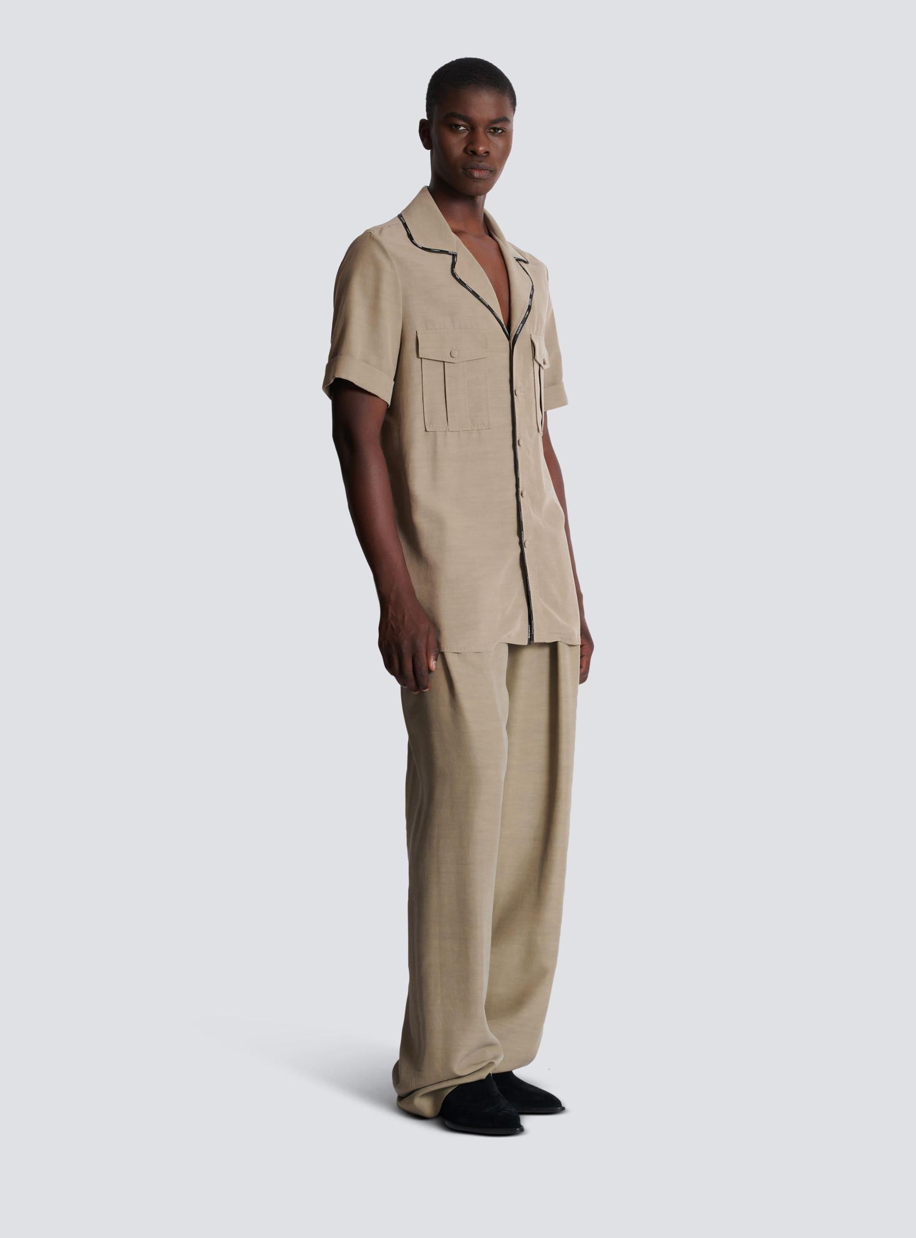 Cupro pyjama shirt with pockets Product Image