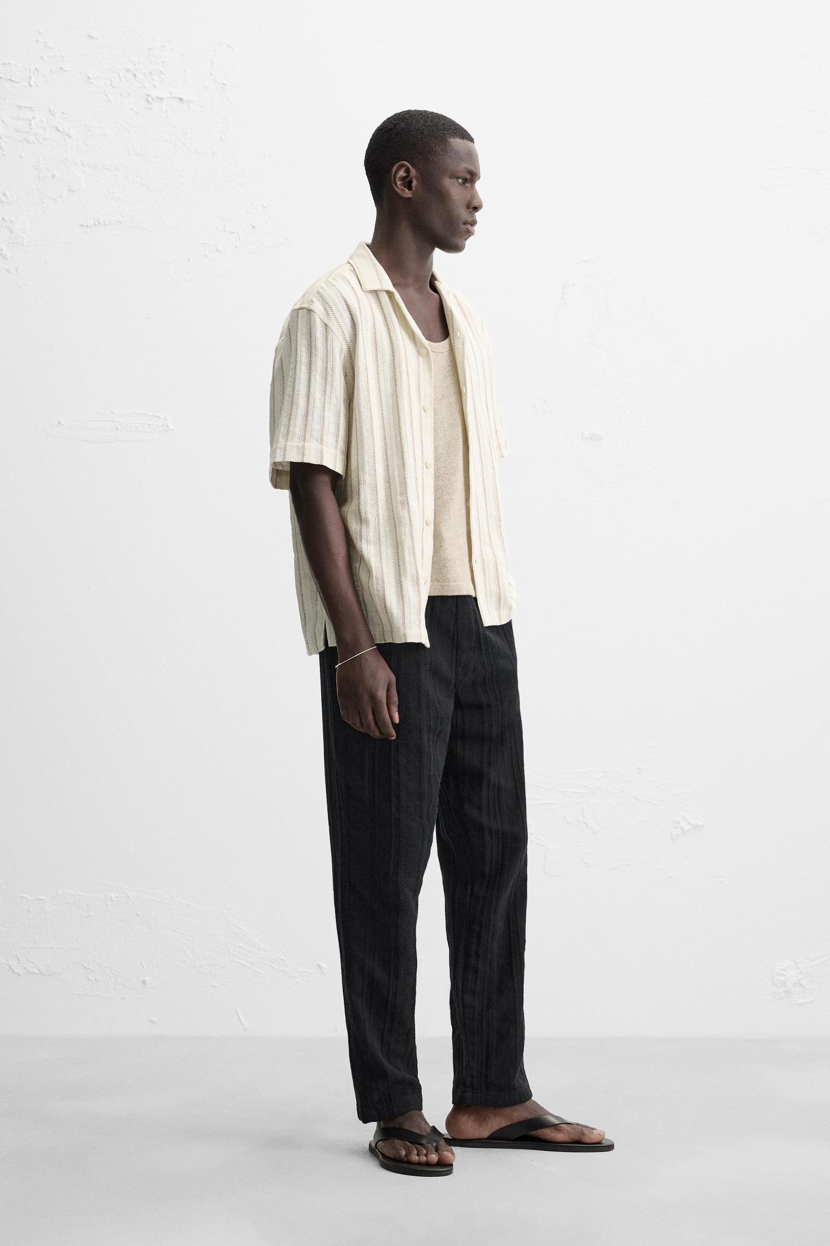 TEXTURED STRIPE SHIRT Product Image