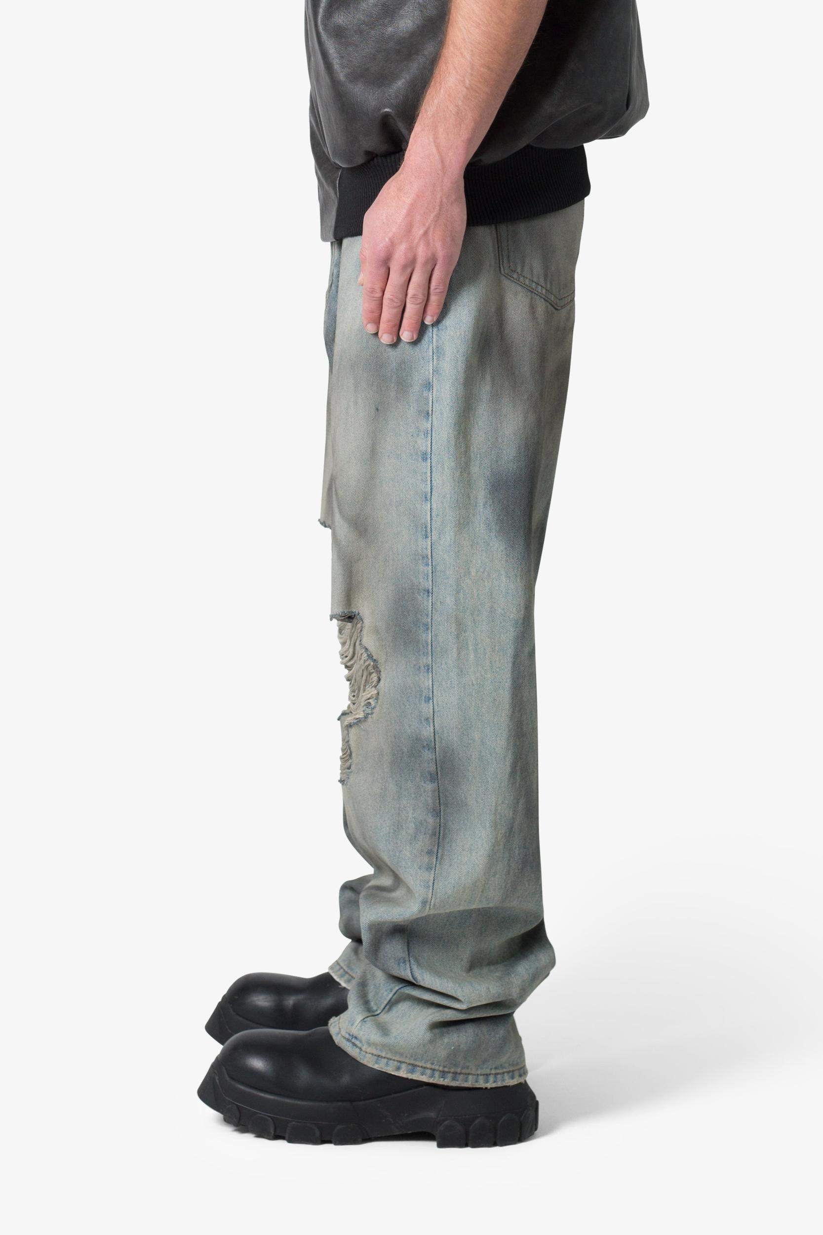 Ultra Baggy Destroyed Denim - Vintage Blue Product Image