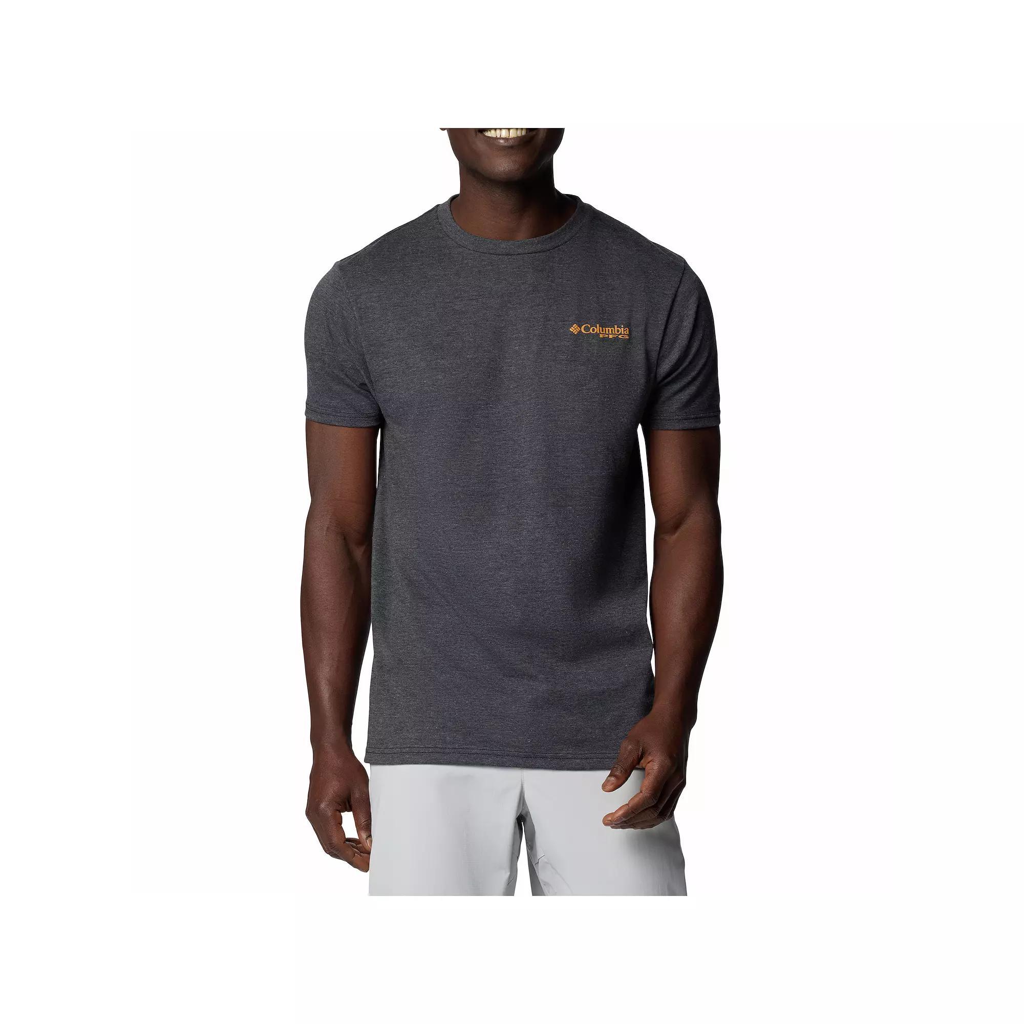 Men's Columbia Performance Fishing Gear Short Sleeve Graphic Tee, Size: Medium, Charocal Grey Product Image