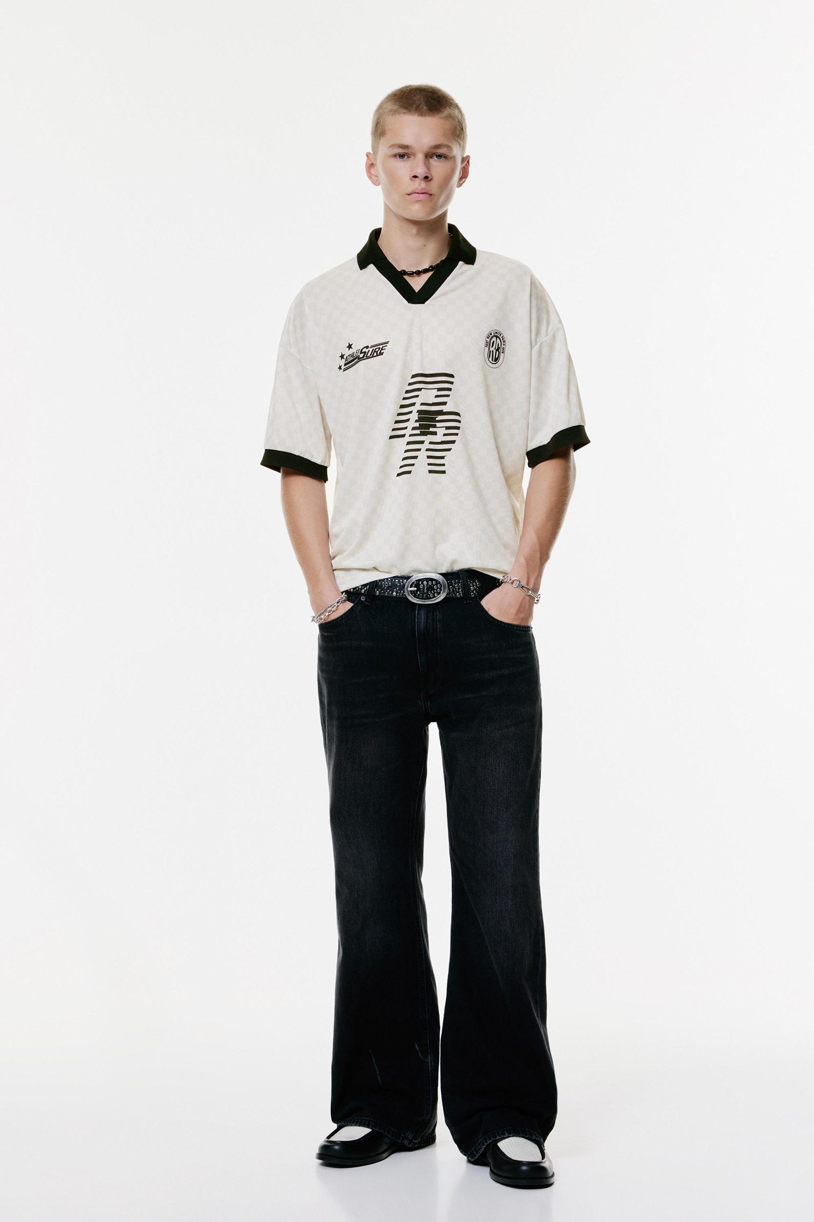 Plaid STWD football T-shirt Product Image