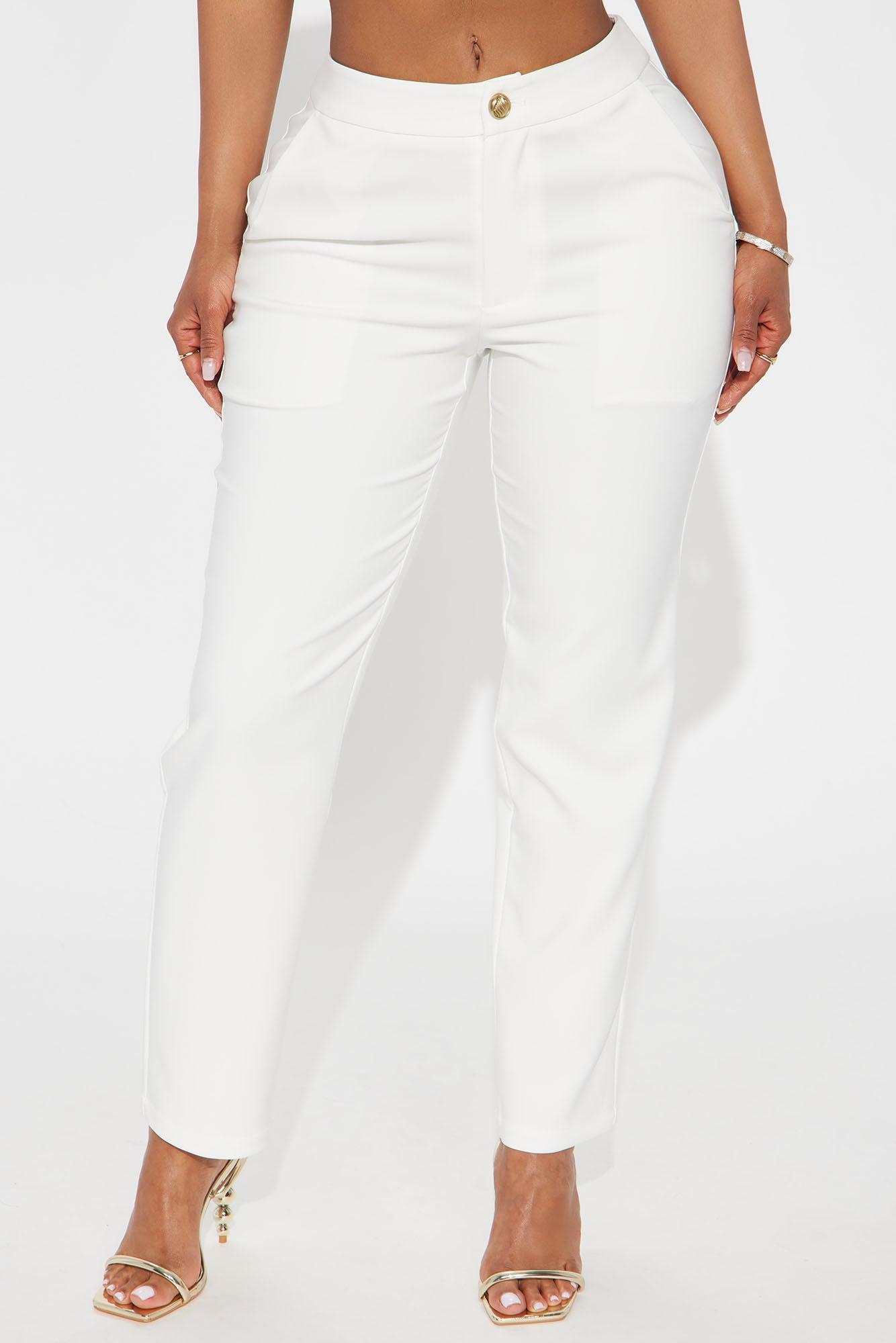 Mielle Skinny Trouser Pant - Cream Product Image