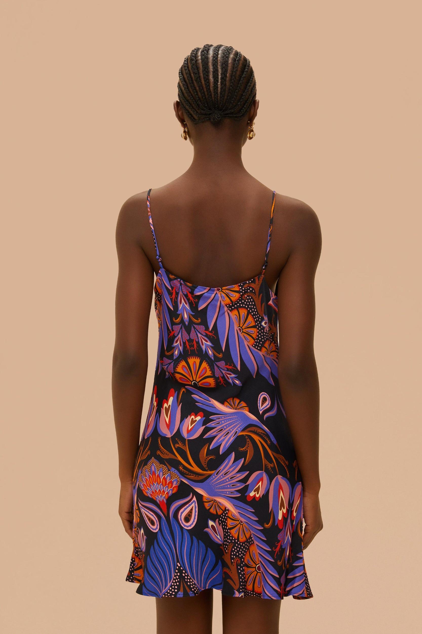 Heart Forest Black Sleveless Mini Dress, HEART FOREST BLACK / XXS Product Image