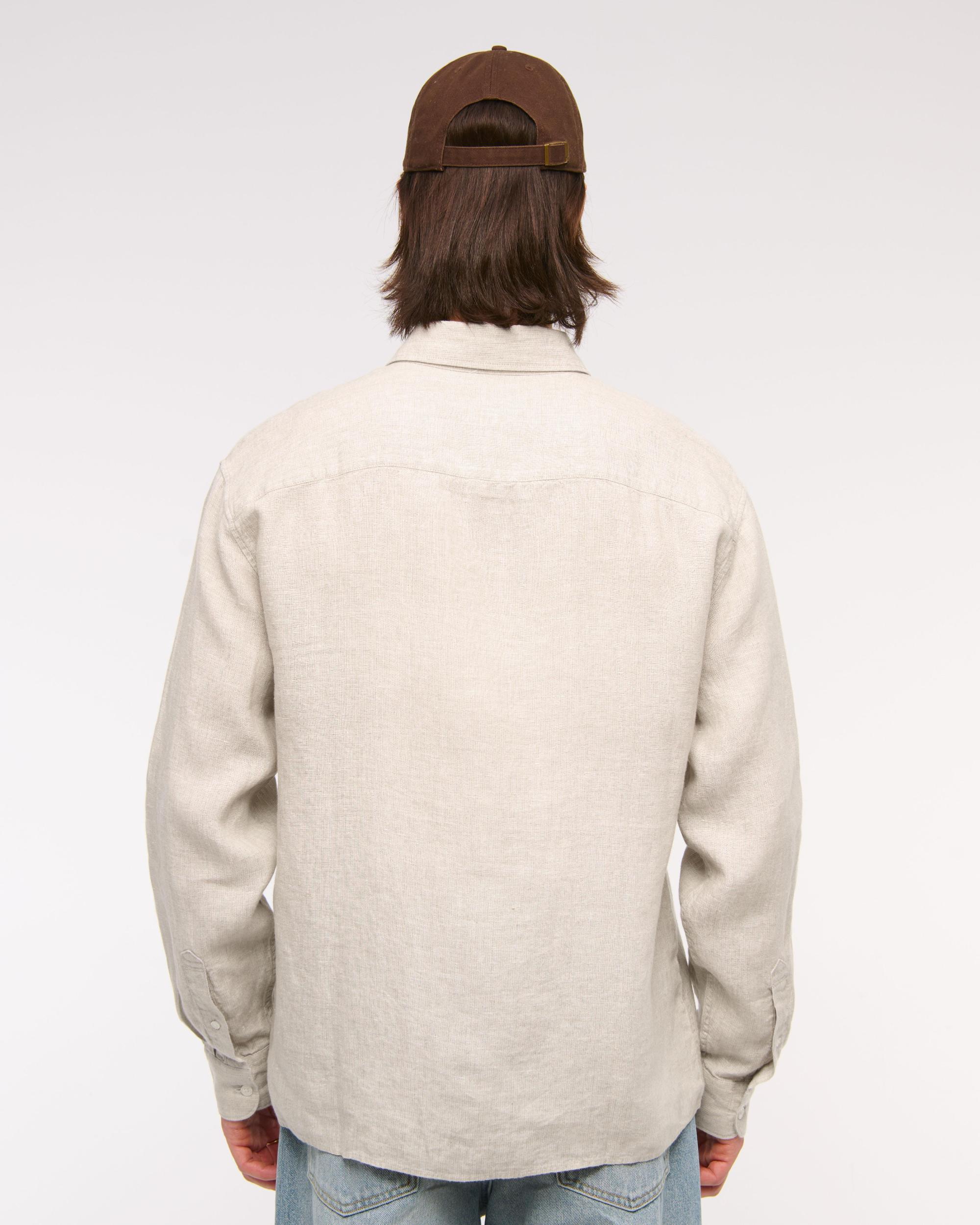 Linen Button-Up Shirt Product Image