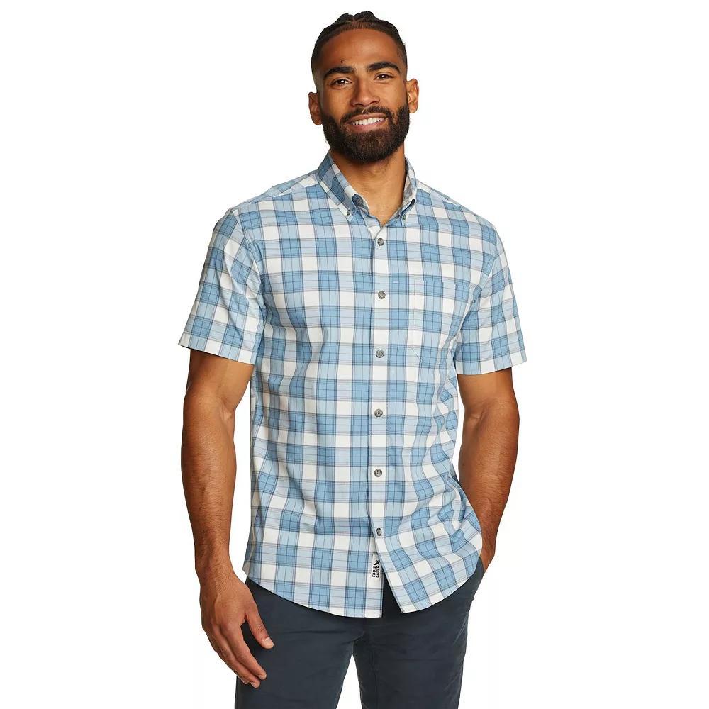 Men's Eddie Bauer UPF 50 Voyager Short Sleeve Button-Down Shirt, Size: Small, Dijon Product Image