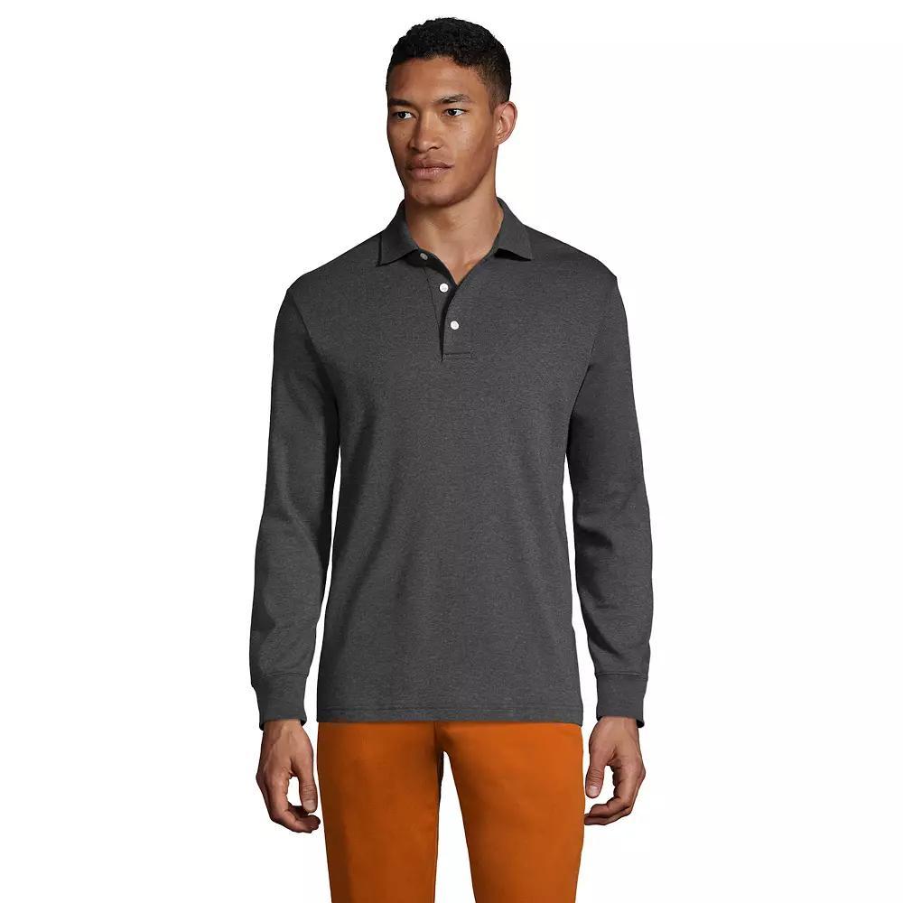 Men's Lands' End Soft Supima Polo, Size: Medium, White Product Image