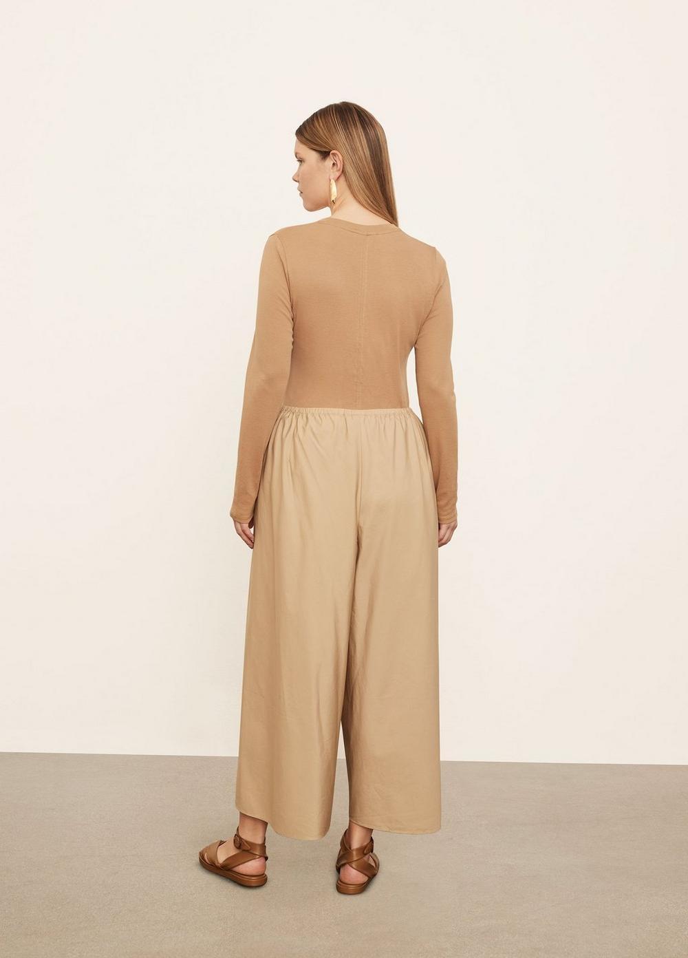 Womens Poplin Bias Culotte, Khaki, Size 3XL Vince Product Image