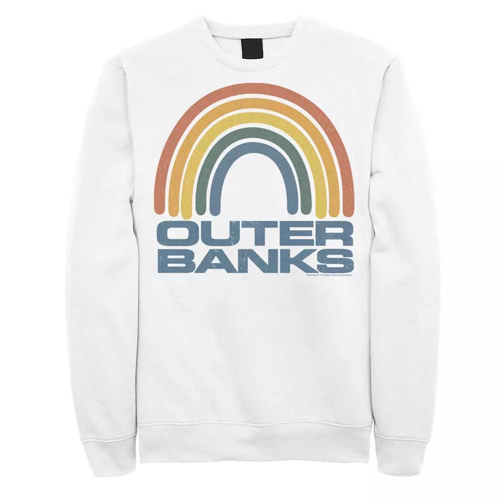 Men's Outer Banks Rainbow Logo Sweatshirt, Boy's, Size: Medium, White Product Image