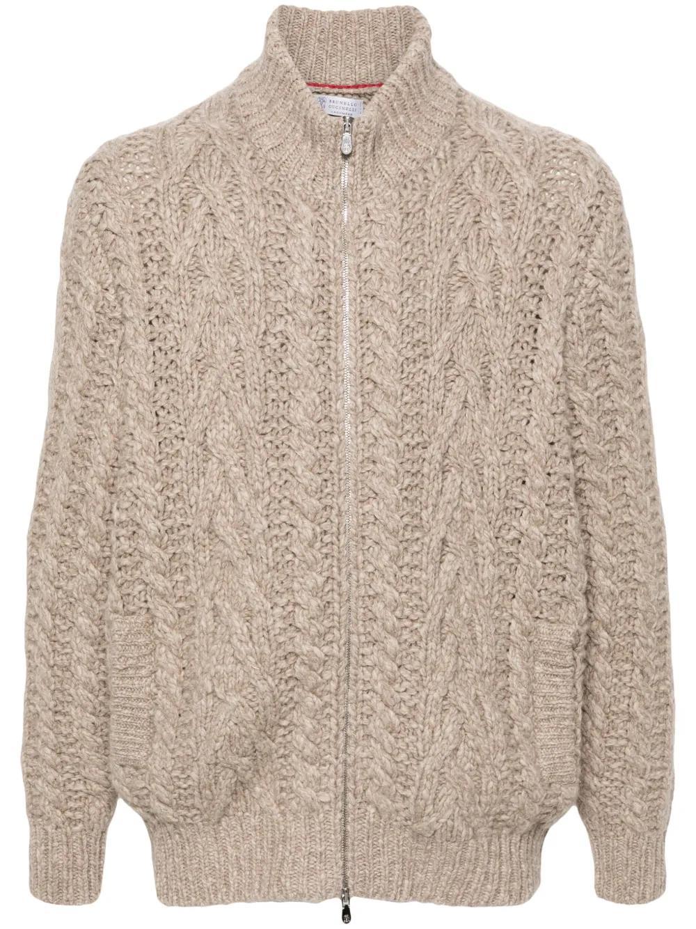 BRUNELLO CUCINELLI Chunky-knit Cardigan In Multicolor Product Image