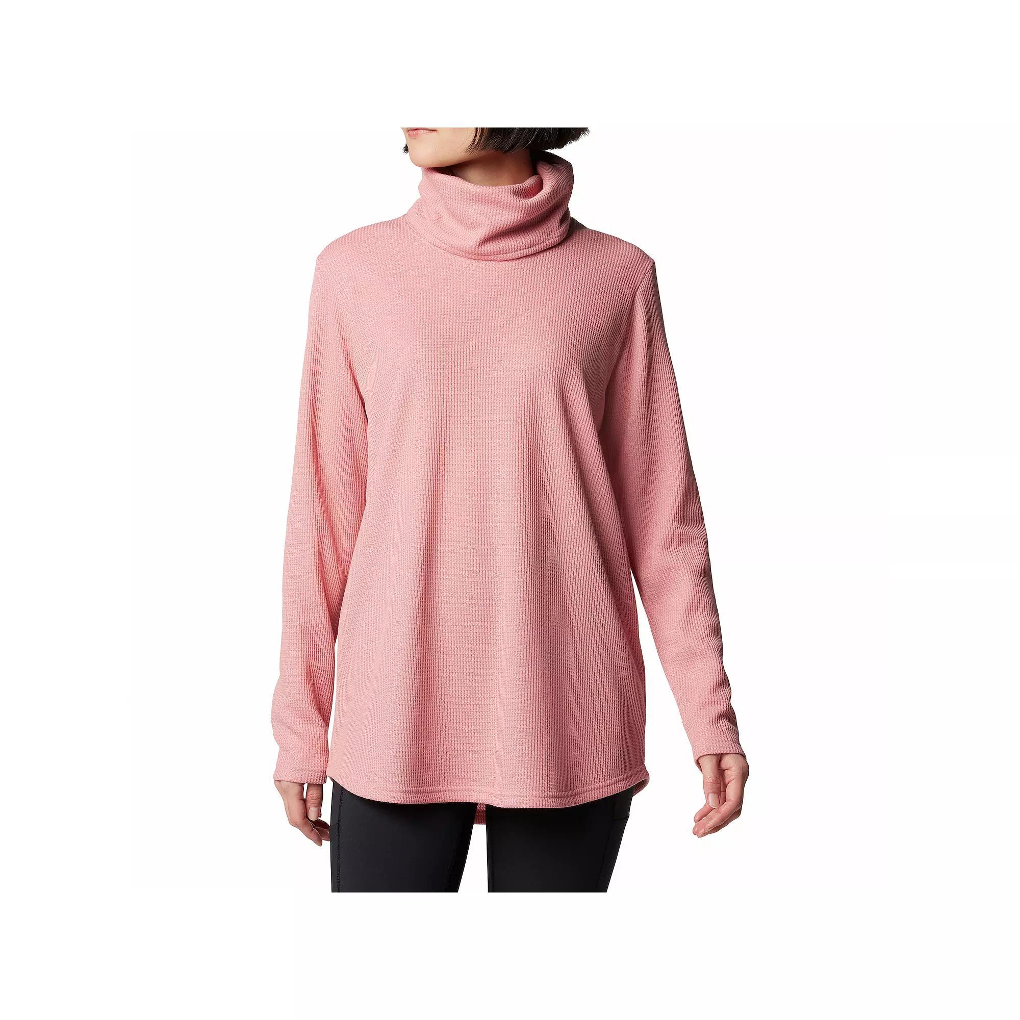 Women's Columbia Holly Hideaway™ Cowl Neck Long Sleeve Shirt, Size: Small, Pink Agave Product Image