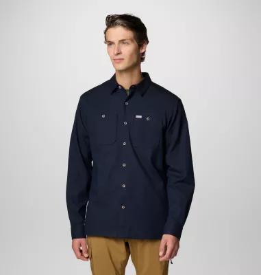 Men's Columbia Pitchstone™ Woven Button Down Long Sleeve Shirt, Size: Medium, Delta Ancient Fossil Product Image