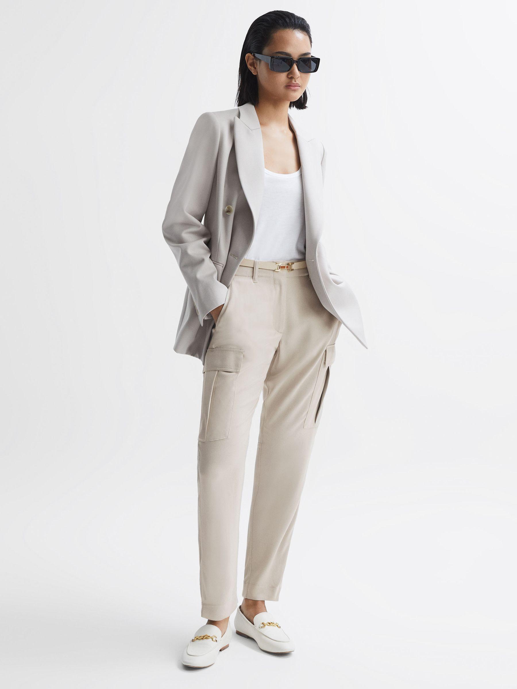 Tapered Combat Trousers in Stone Product Image