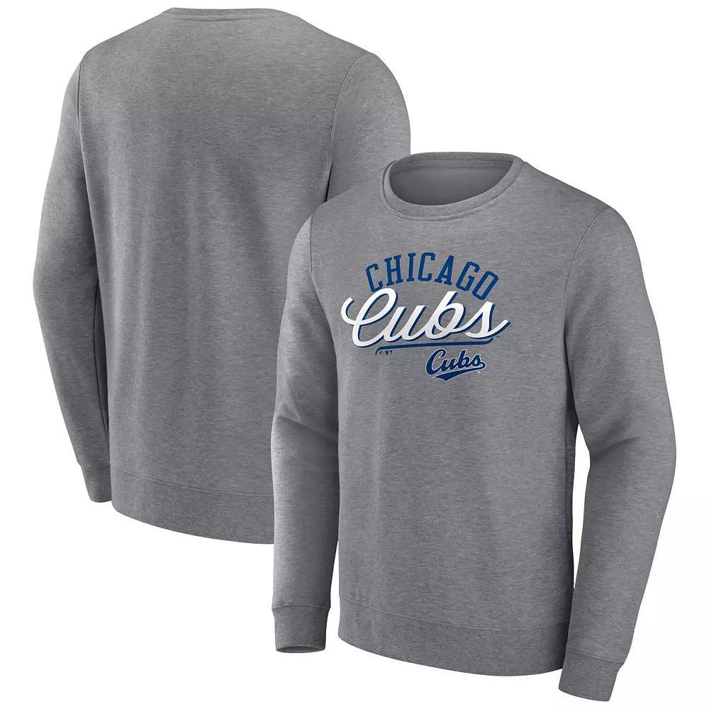 Men's Fanatics Branded Gray Chicago Cubs Simplicity Pullover Sweatshirt, Size: 3XL, Grey Product Image