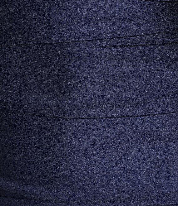 Honey and Rosie Spaghetti Tie Strap Shirred Midi Dress Product Image