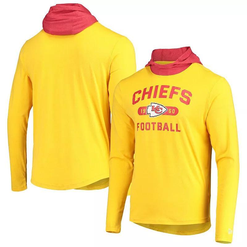 Mens New Era /Red Kansas City Chiefs Active Block Hoodie Long Sleeve T-Shirt Product Image