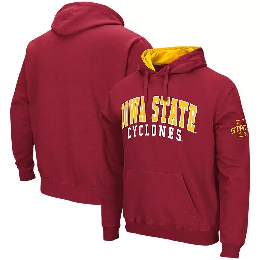 Men's Colosseum Cardinal Iowa State Cyclones Double Arch Pullover Hoodie, Size: XL, Red Product Image