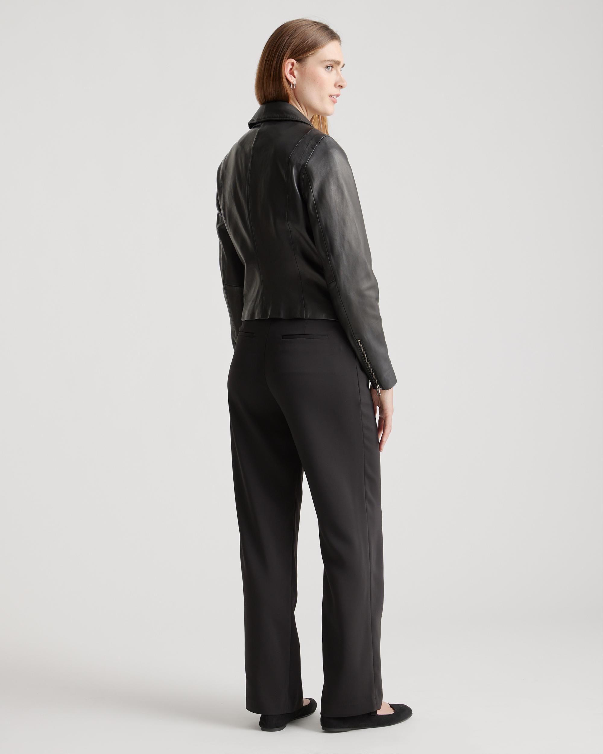 Quince | Women's 100% Washed Leather Biker Jacket Product Image