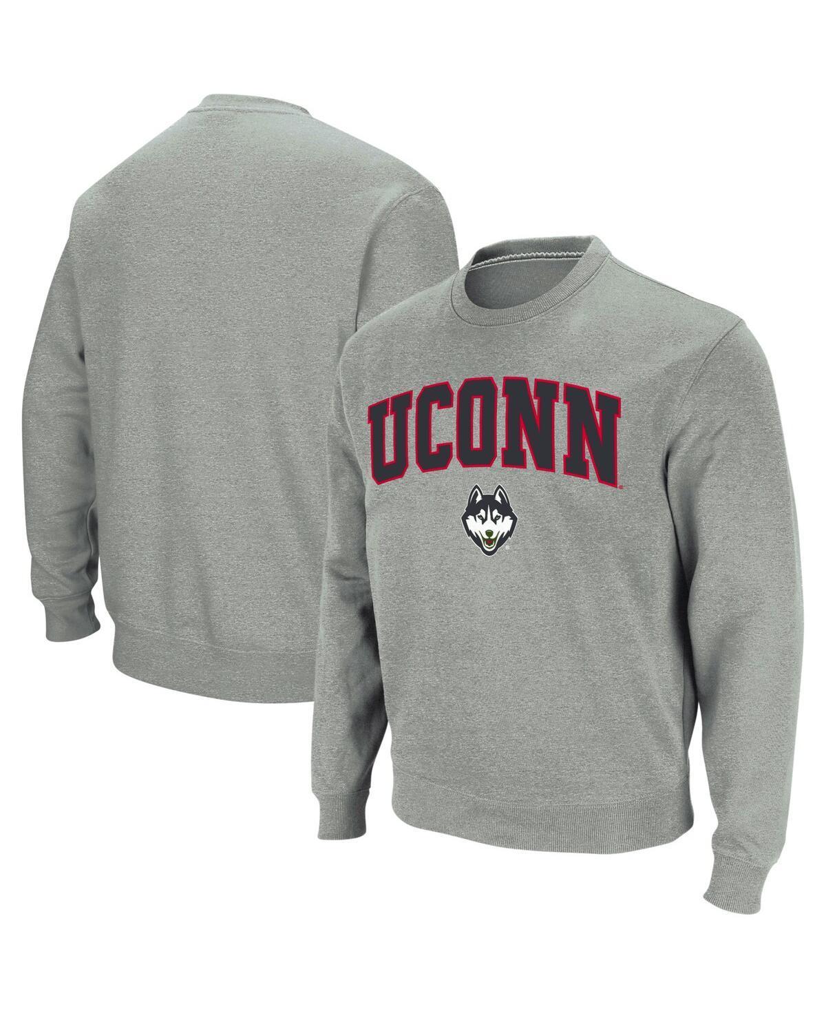 Men's Colosseum White Kansas Jayhawks Arch & Logo Crew Neck Sweatshirt, Size: 2XL Product Image