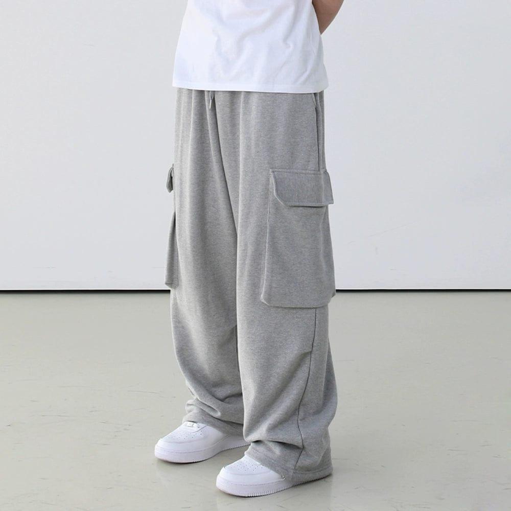 RT No. 11517 GRAY WIDE STRAIGHT SWEATPANTS Product Image