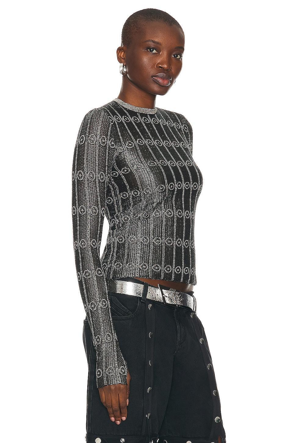 THE ATTICO Light Sweater in Black Product Image