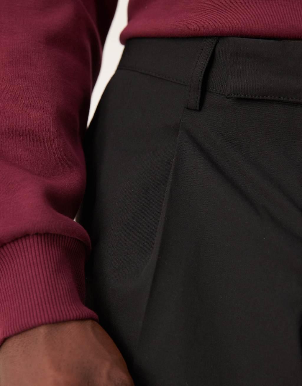 Selected Homme loose fit pants in black Product Image