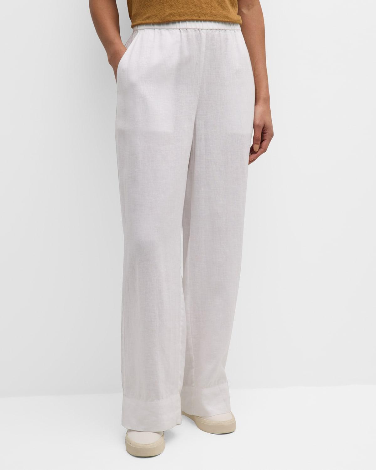 Eileen Fisher Linen Wide Leg Pants Product Image