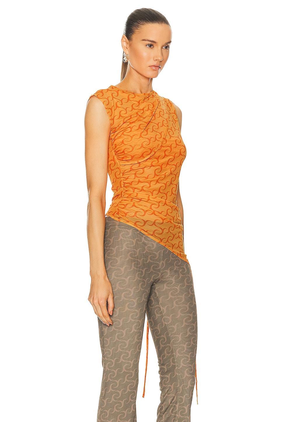 Jade Cropper Layered Top in Orange Product Image
