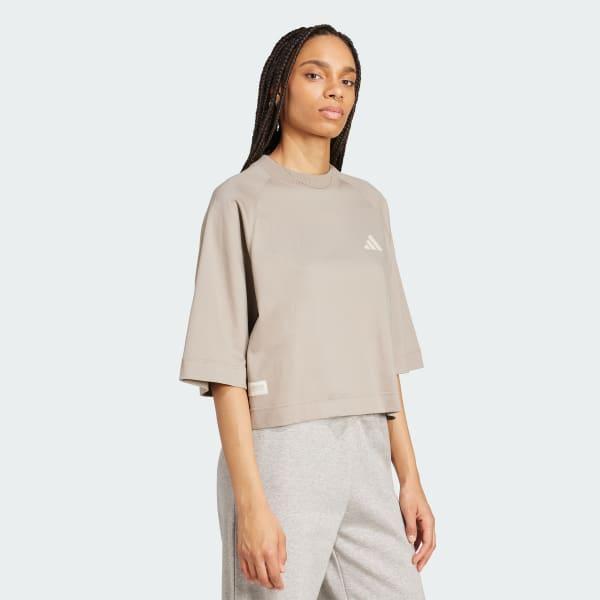 adidas Mercedes - AMG Petronas Formula One Team Premium Sweat Tee Putty Beige M Womens Product Image