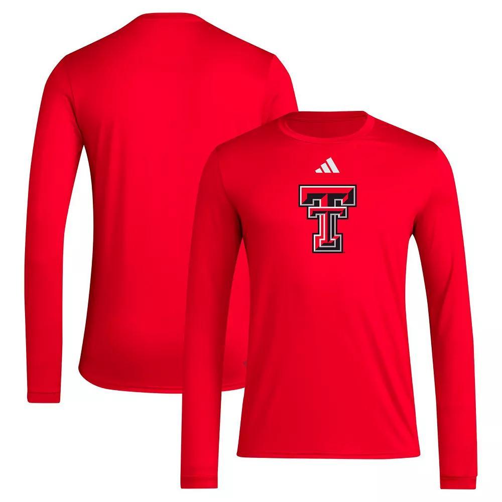 Men's adidas Red Texas Tech Red Raiders Primary Locker Logo AEROREADY Long Sleeve T-Shirt, Size: Medium Product Image