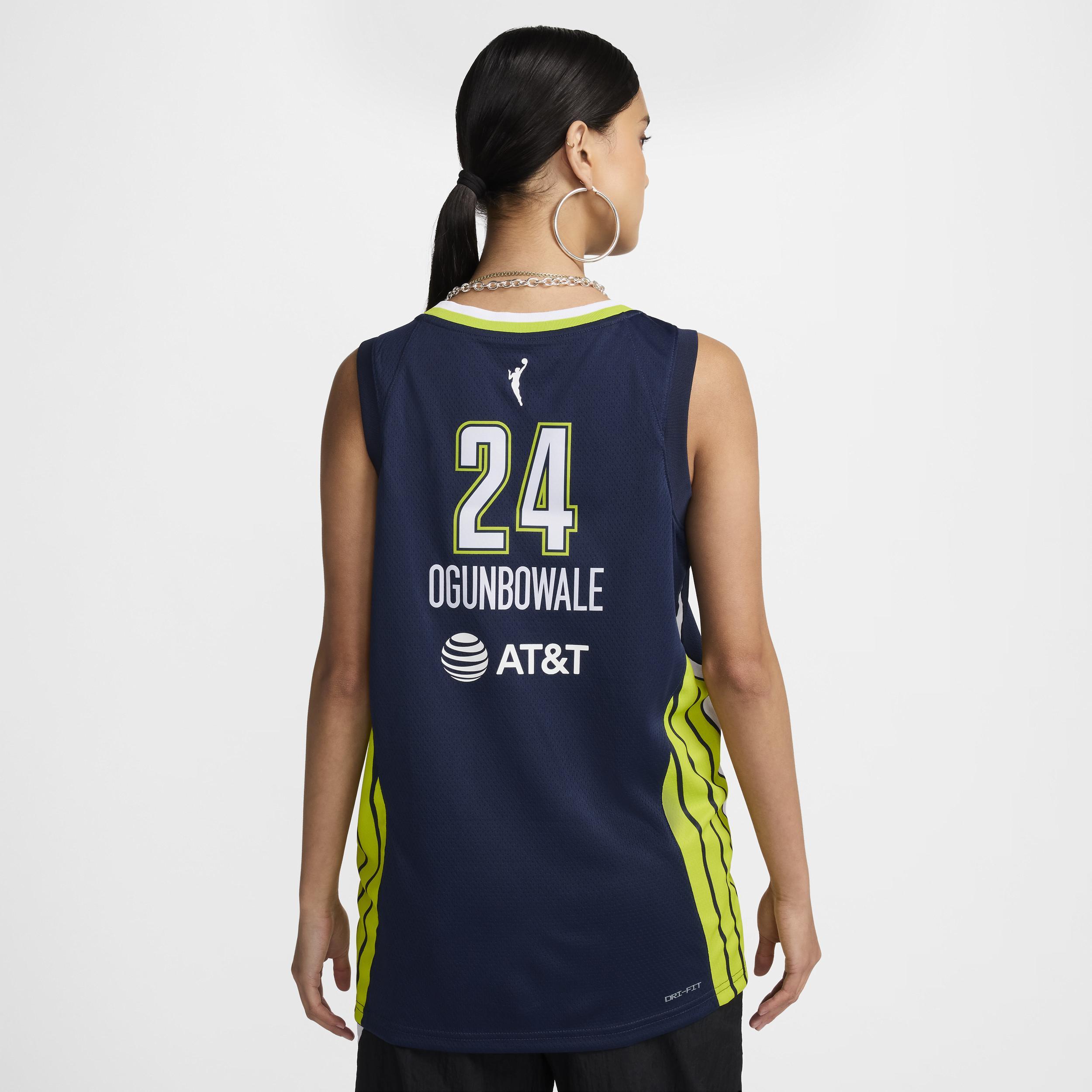 Women's Nike Arike Ogunbowale Navy Dallas Wings 2021 Explorer Edition Victory Player Jersey, Size: Large, Dlw Blue Product Image