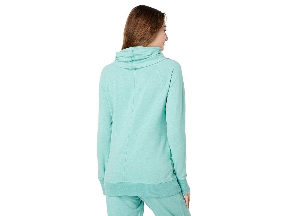 L.L.Bean Bean's Cozy Pullover (Ocean Teal Heather) Women's Clothing Product Image