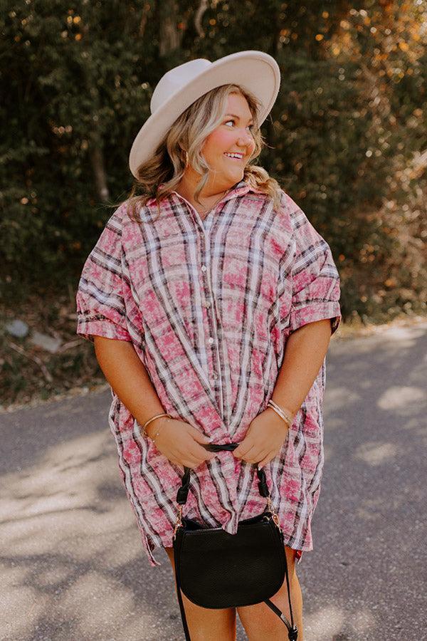 Pumpkin Patch Dreaming Plaid Mini Dress Curves Product Image