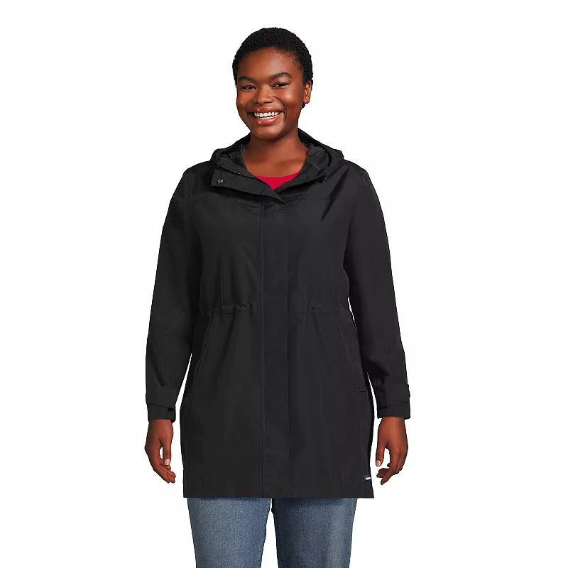 Plus Size Lands' End Squall Hooded Waterproof Raincoat, Women's, Size: 1XL, Deep  Blue Product Image