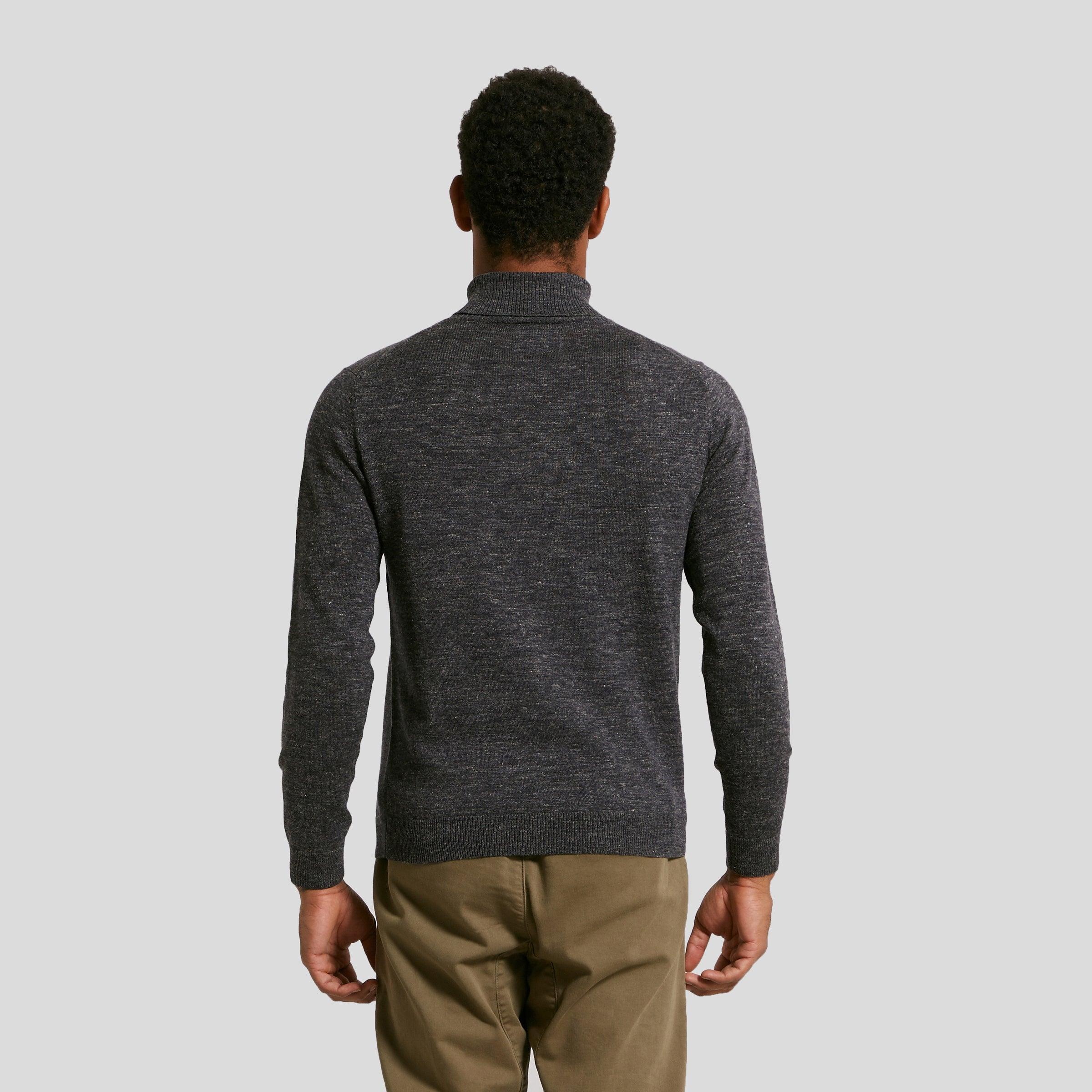 Smithfield Wool Linen Roll Neck - Charcoal (Final Sale)* Product Image
