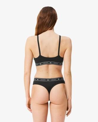Stretch Cotton Logo Band Bralette Product Image