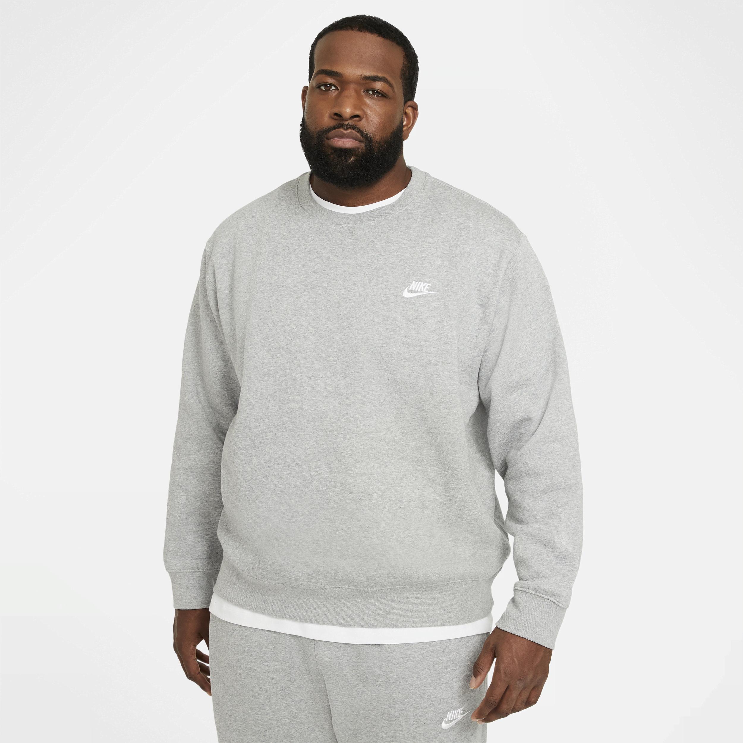 Nike Men's Club Crewneck Sweatshirt in Khaki/White at Nordstrom, Size Small Product Image