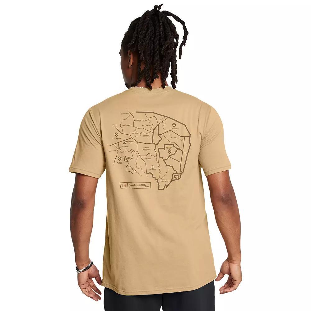 Men's Under Armour Fog Mountains Short Sleeve Tee, Size: Large, Light Brown Product Image