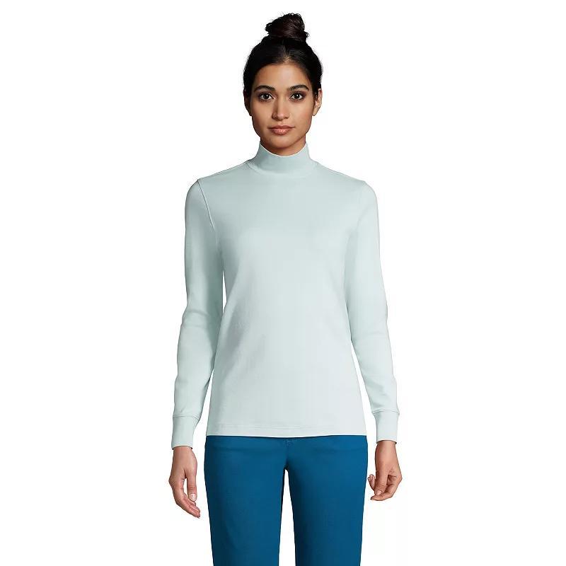 Women's Lands' End Relaxed Mockneck Top, Size: Large Tall, Red Red Product Image
