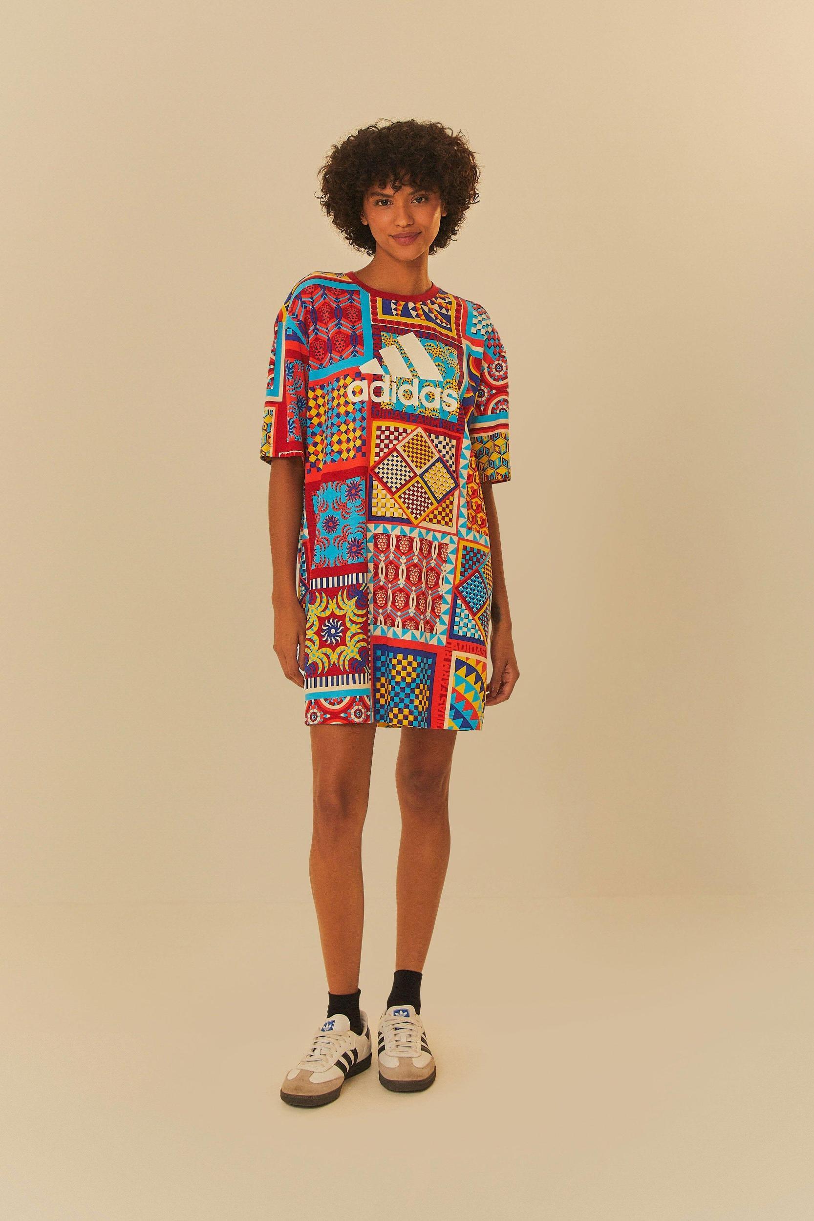 Adidas Farm Solar Kaleidoscope Blue Dress Product Image