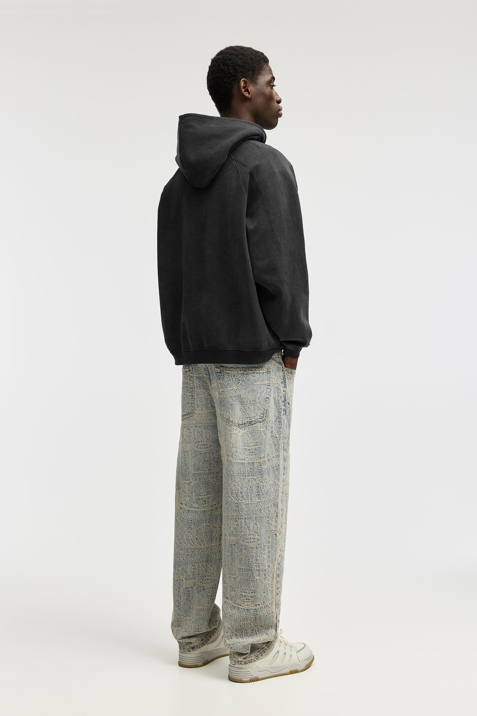 Baggy jacquard jeans Product Image