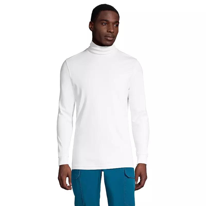 Men's Lands' End Super Soft Supima Turtleneck, Size: XL, White Product Image