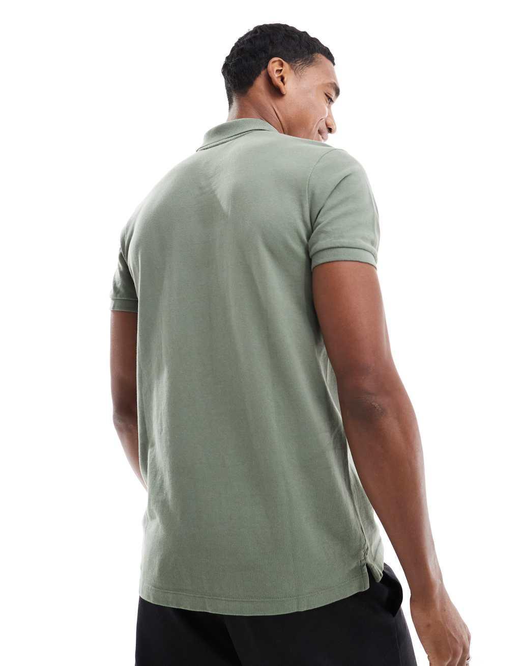 Scalpers basic polo in khaki   Product Image