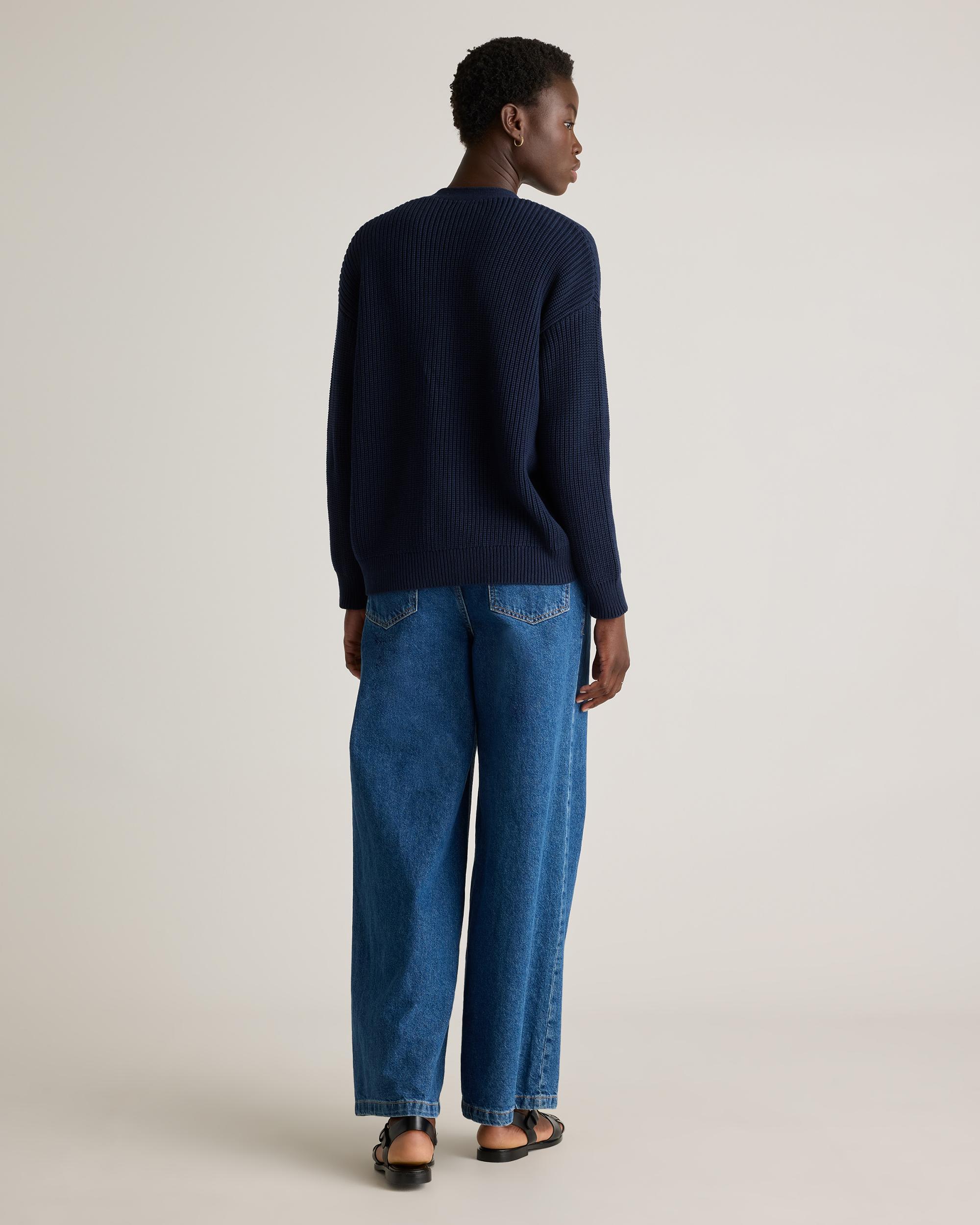 Quince | Women's OverSized Boyfriend Cardigan Sweater Size XL, Organic Cotton Product Image
