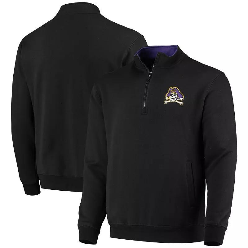 Men's Colosseum Black ECU Pirates Tortugas Logo Quarter-Zip Jacket, Size: Small, Ecu Black Product Image
