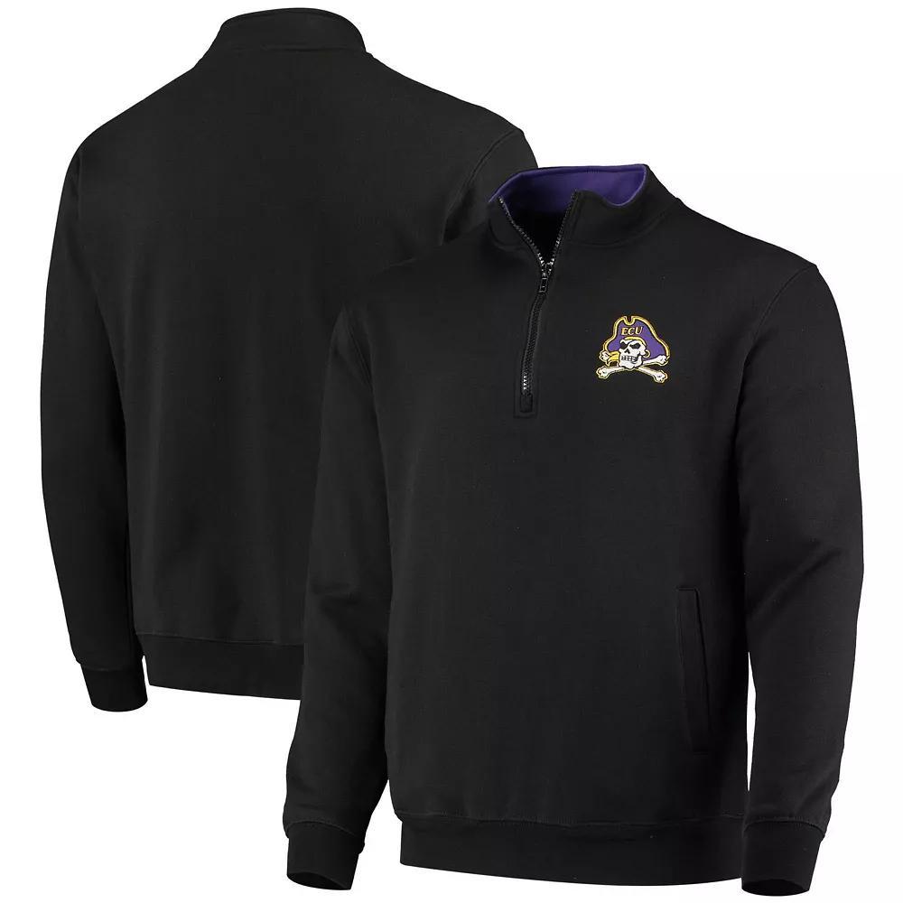 Men's Colosseum Black ECU Pirates Tortugas Logo Quarter-Zip Jacket, Size: Small, Ecu Black Product Image