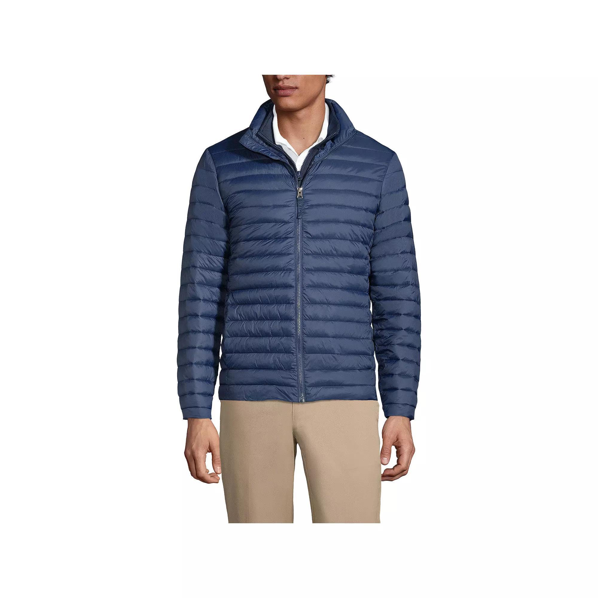 Men's Lands' End School Uniform ThermoPlume Jacket, Size: Large, Green Product Image