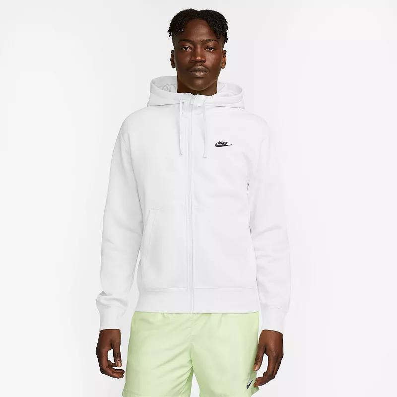 Mens Nike Sportswear Club Fleece Full-Zip Hoodie Grey Heather Product Image